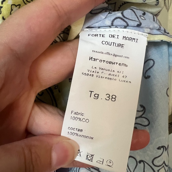 FORTE DEI MARMI COUTURE Bandana-print Mini Dress In Blue Size 38/US M - Picture 7 of 12